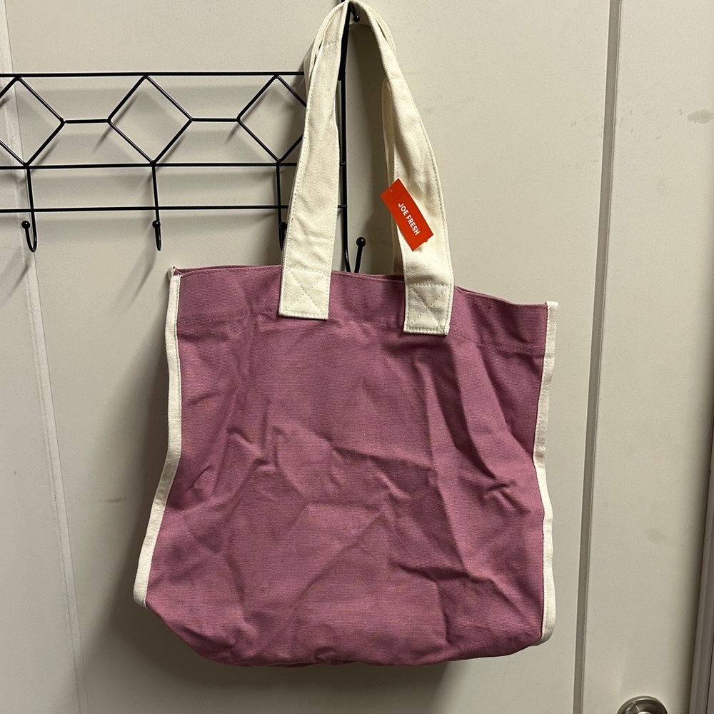 Joe Fresh Chic Pink and Cream Tote Bag